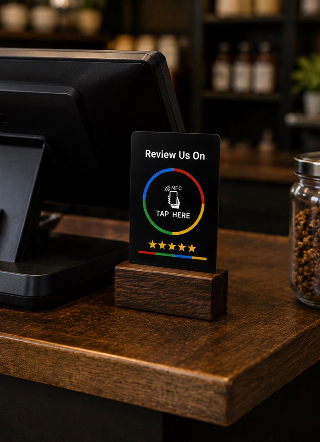 Black NFC Google Review Card